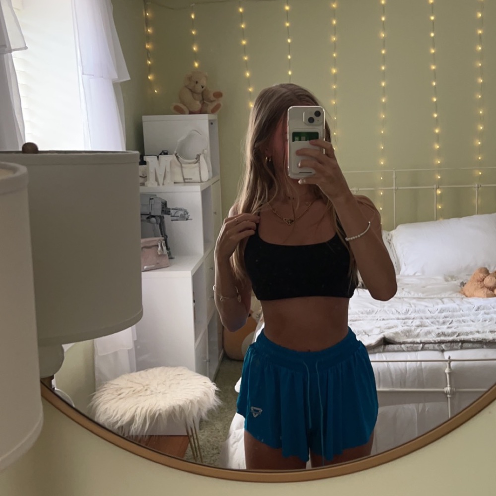 Blue and pink flowy/butterfly shorts